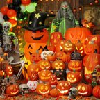 Halloween Pumpkin Lantern  Haunted House Decoration - Pumpkin Themed Luminous Decoration Props, Festive Party Atmosphere Lights
