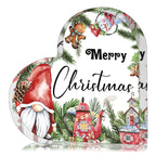 Christmas Atmosphere Heart Acrylic Ornament Desktop Decoration Transparent Stand