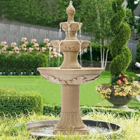 Large Cascading Resin Floor Standing Water Fountain With Pump For Indoor Outdoor Patio Yard Home Garden Decor