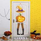 Halloween Paper Hanging Sign Spooky Pumpkin Witch Ghost Front Door Hanger Welcome Sign DIY Halloween Party Decoration 2023