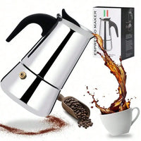 12Cup Coffee Maker Stainless Steel Espresso Maker 600ML Moka Pot Espresso Maker For Home Kitchen Camping Coffee Pot