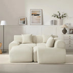 107in Modular Sectional Sofa with Ottoman L-Shape Deep Seat Corduroy Memory Foam No Assembly Living Room Furniture Custom