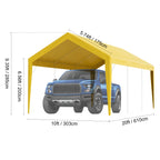 SucceBuy Carport Replacement Canopy Cover Garage Top Tent Shelter Tarp Heavy-Duty Waterproof & UV Protected （Frame Not Include）