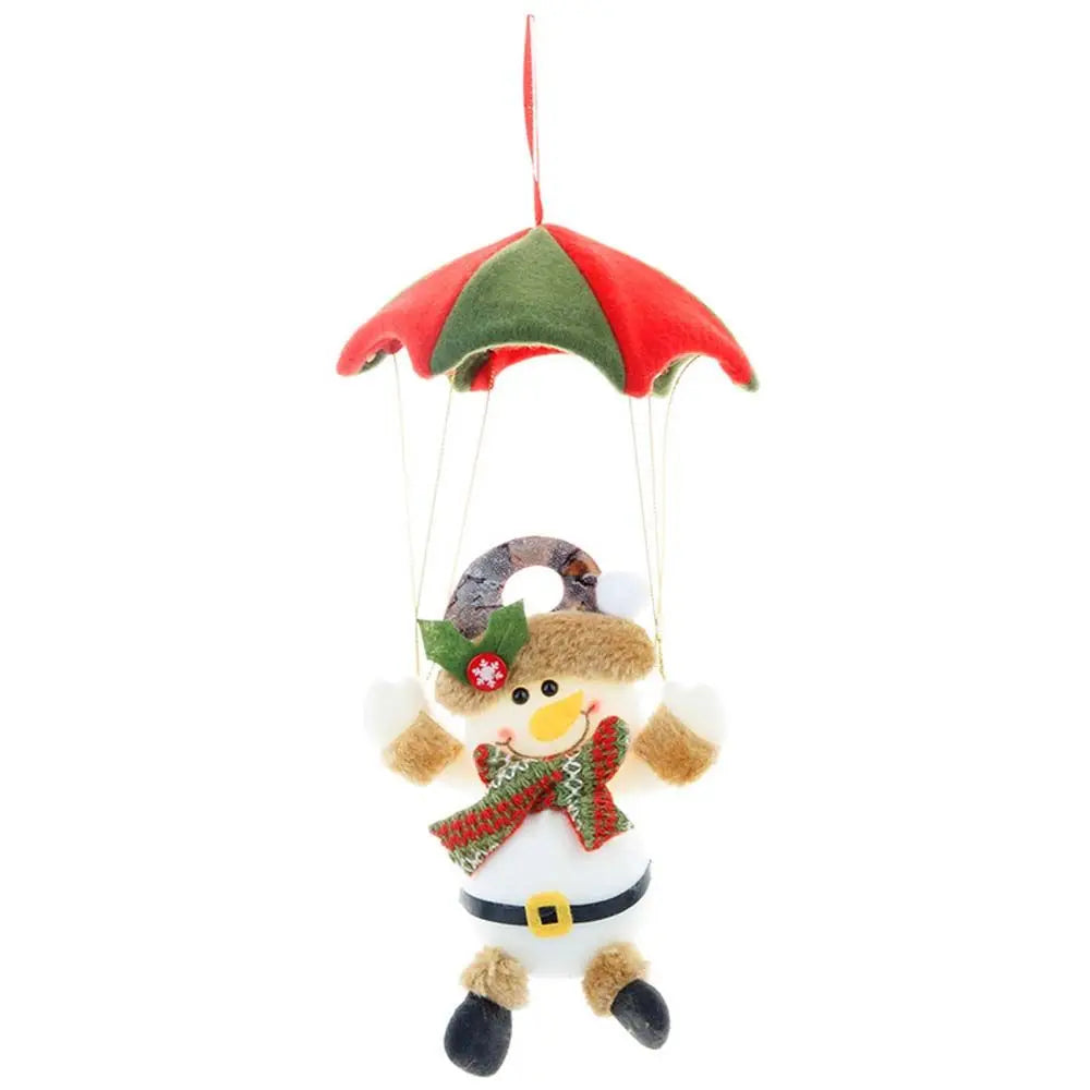 Navidad Snowman Xmas Hanging Ornament Santa Claus Parachute Pendant Christmas Decoration