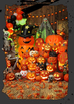 Halloween Pumpkin Lantern  Haunted House Decoration - Pumpkin Themed Luminous Decoration Props, Festive Party Atmosphere Lights