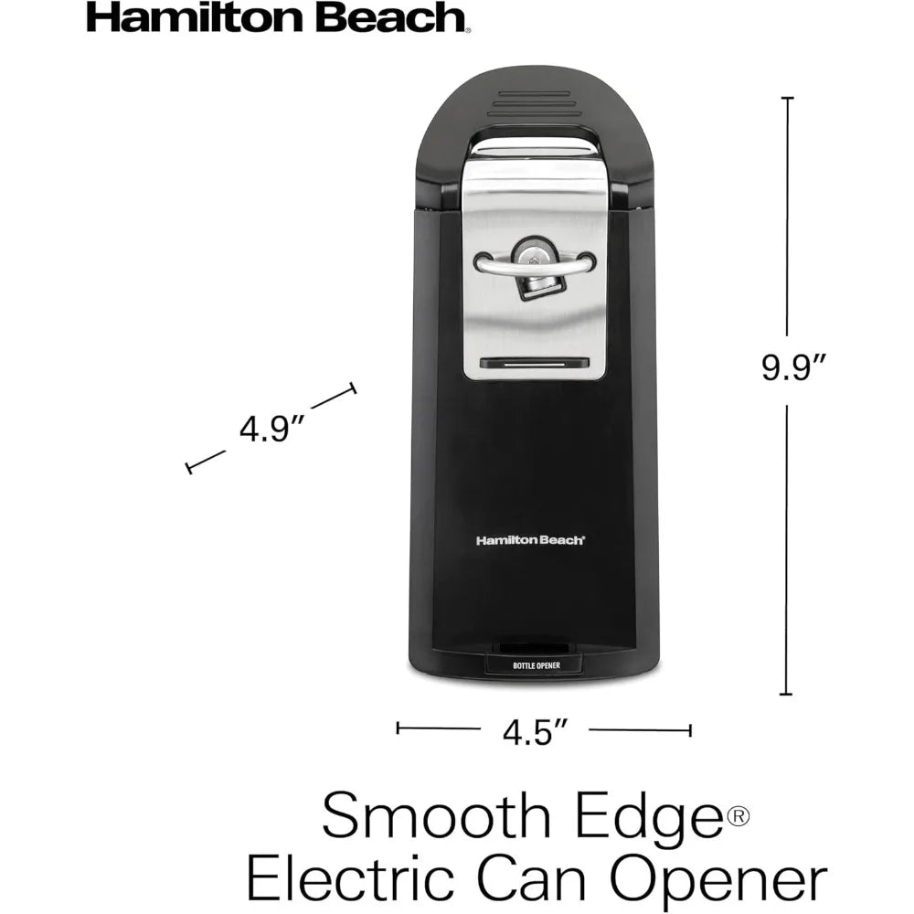 Hamilton Beach Smooth Touch Electric Automatic Can Opener Easy Push Down Lever Eliminates Sharp Edges Opens All Standard-Size