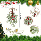 Frost Mistletoe Decorations Versatile Artificial Christmas Ornaments for Trees Fireplaces Holiday Home Wedding Party Decoration