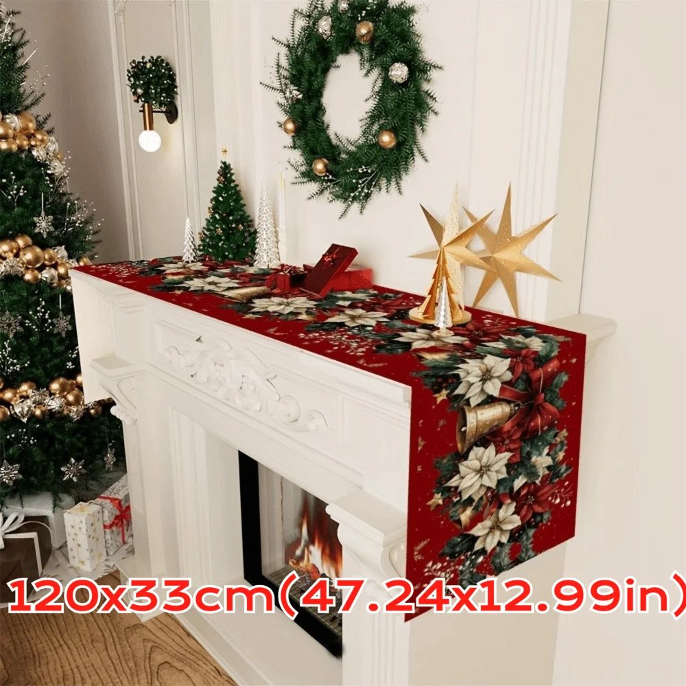 New New Year Christmas Table Runner Snowman Santa Claus Christmas Tablecloth Navidad Gift Elk Table Decor Christmas Party