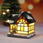 Christmas Led Light House Christmas Tree Ornaments LED Resin Small Village House Xmas Glow Decor Gift Happy New Year Decors DC05
