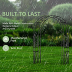 Heavy Duty Metal Garden Arbor Vine Flower Frame Plant Arch Trellis for Clambing Plants