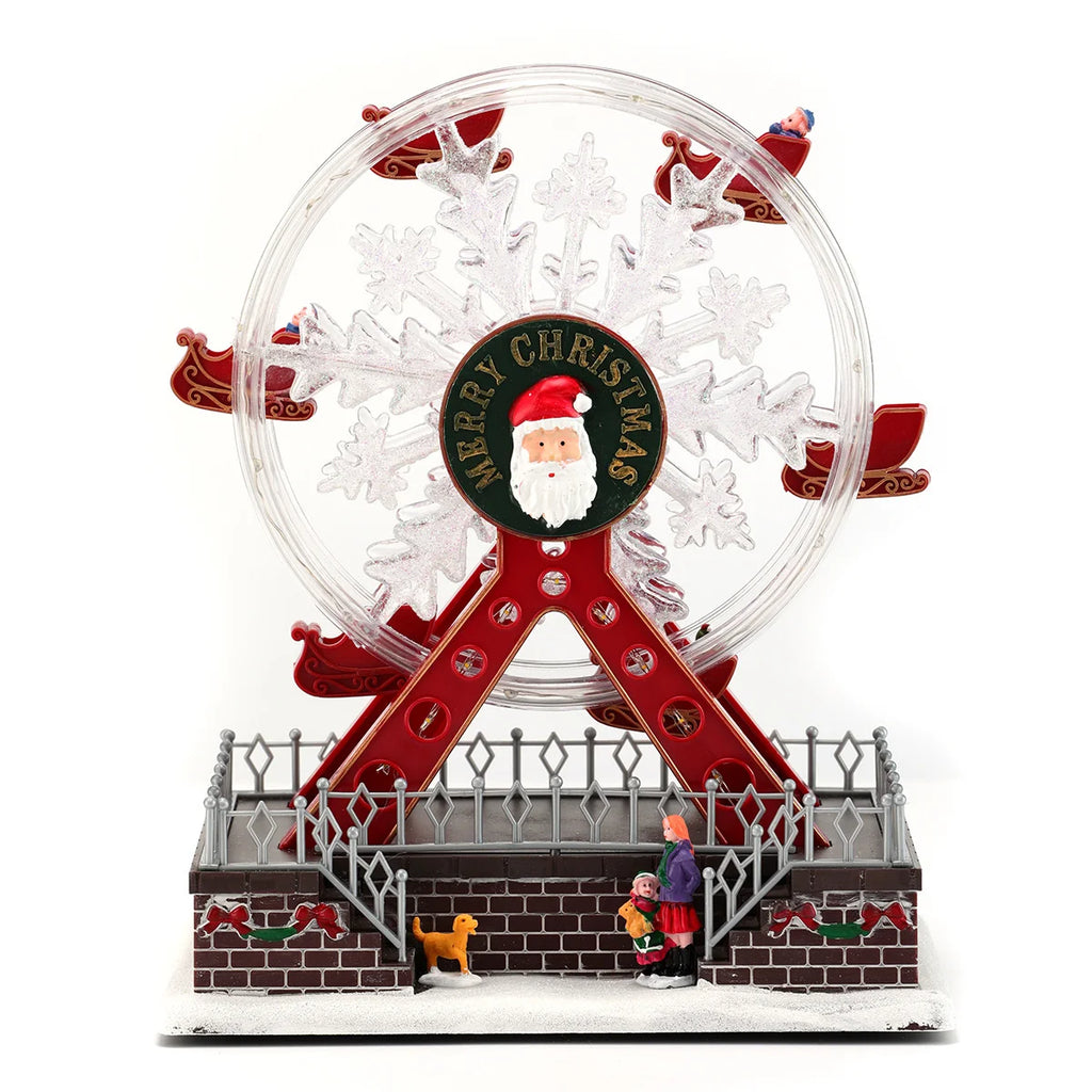 Christmas Shine Ferris Wheel Music Box Desktop Ornament Living Room Bedroom Store Display Window Festive Atmosphere Decoration