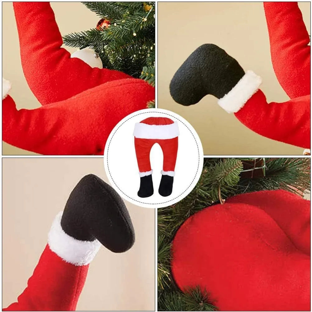 Christmas Tree Decoration Plush Door Decoration Santa Elf Legs Decoration Home Hanging Ornaments Children Gift Surprise Supplies