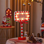 Christmas Stop Here Decor Santa Stop Here Tree Topper Desk Lamp LED Santa Stop Here Tree Topper Window Decorative Lights
