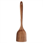 Wood Kitchenware Cooking Set Household Spatula Spoon Set Salad Spoon Fork Stirring Spoon Kitchen Baking Set With Storage Bucket