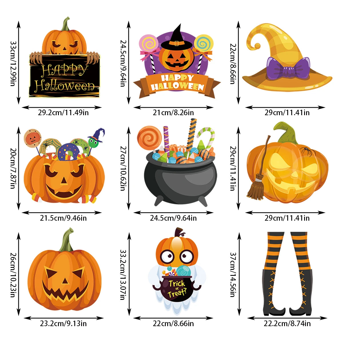 Halloween Paper Hanging Sign Spooky Pumpkin Witch Ghost Front Door Hanger Welcome Sign DIY Halloween Party Decoration 2023