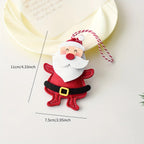 Christmas Ornament, Xmas Bow Santa Snowman Hanging Decoration, for Christmas Tree Decoration, Home Decoration, Festive Party.