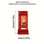Christmas Phone Booth Lights Santa Claus Snowman Gifts Window Scene Ornament Christmas Party Decortion Xmas Party Home