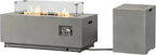 Outdoor Fire Pit Table Propane Gas Fire Pits Outdoor Fireplaces 42'' Rectangular Firepit Table, 2 Pieces in 1, 50,000 BTU