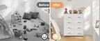 JHK Dresser Children's Wardrobe For Bedroom With 8 Fabric Drawers Storage Cabinet Steel Frame Assembly Closet For Home Furniture