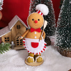 Christmas Chef Gingerbread Man Desktop Ornament for New Year Party Home Supply Decor Holiday Xmas Gift Decoration