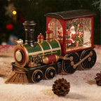 Christmas Gift Christmas Crystal Ball Ornaments LED Lights Train Santa Claus Merry Christmas Decoration for Home Party Xmas