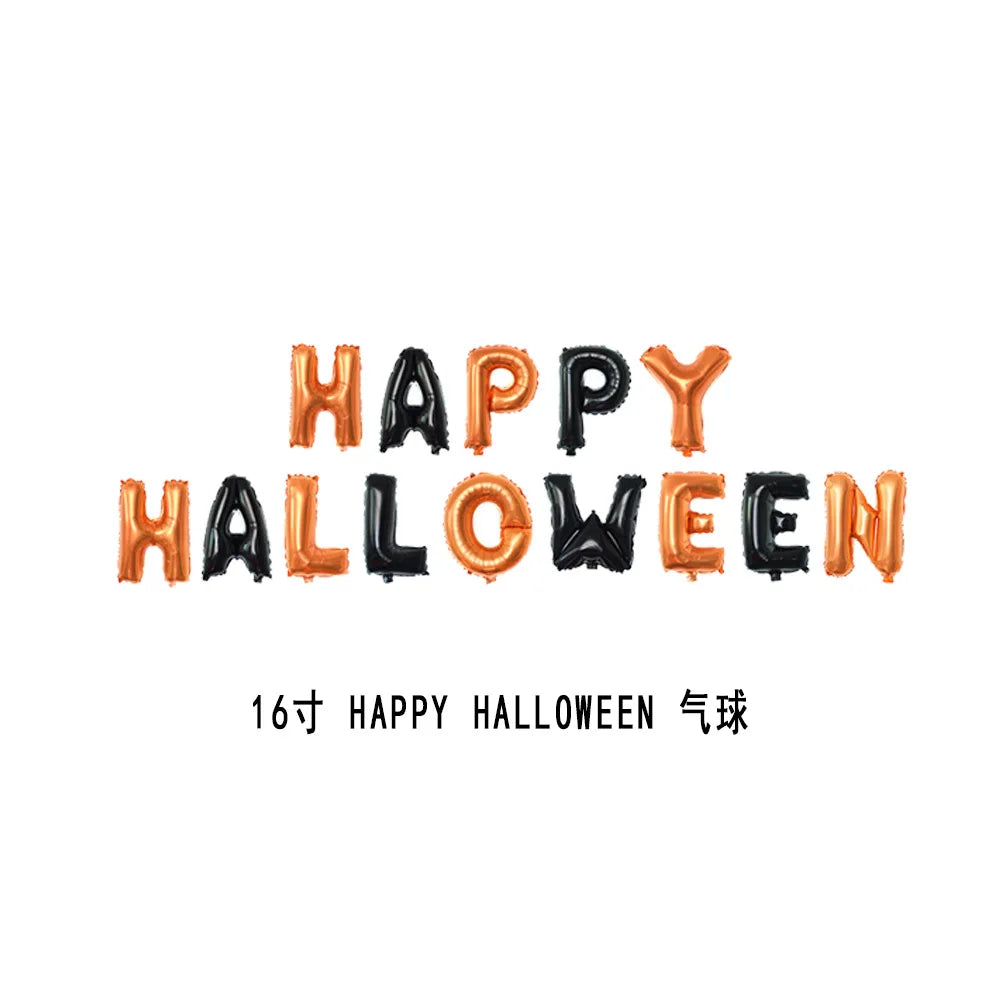Halloween Pumpkin Ghost Balloons Halloween Decoration Spider Foil Balloon Bat Globos Halloween Party Supplies Inflatable Kid Toy