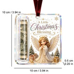 Christmas Cartoon Snowman Elk Santa Claus Acrylic Money Holder Merry Christmas Tree Hanging Ornaments Xmas Tree Pendant Gifts