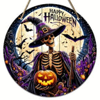 Halloween decoration Signs Halloween Wood Decorations Pumpkin Ghost Party Indoor and Outdoor Atmosphere Wooden Round Decorative