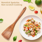 Wood Kitchenware Cooking Set Household Spatula Spoon Set Salad Spoon Fork Stirring Spoon Kitchen Baking Set With Storage Bucket