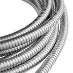 Metal Garden Hose 50 ft, Rust Proof Stainless Steel Water Hose, Heavy Duty Backyard Hose with 10 Function Nozzle, No-Kink & Flexible Water Pipe, Lightweight Metal Hose for Yard, Outdoor