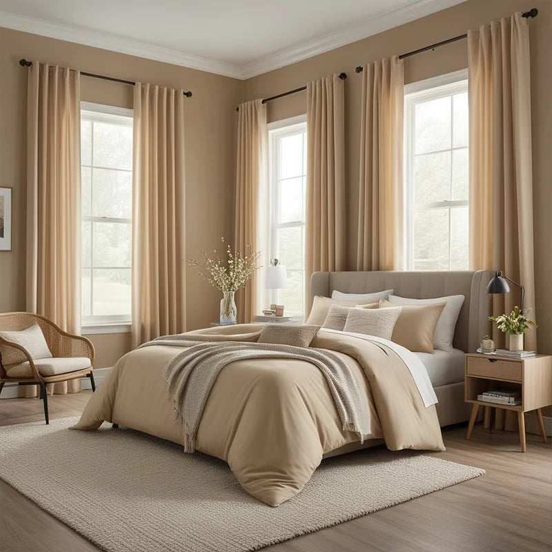 2pcs Luxury atmospheric blackout curtain bedroom living room French American curtain finished