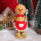 Christmas Chef Gingerbread Man Desktop Ornament for New Year Party Home Supply Decor Holiday Xmas Gift Decoration