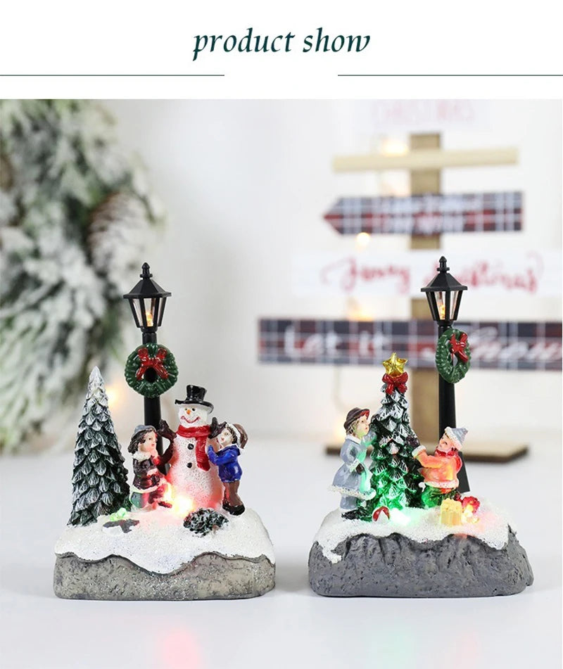 Christmas House Light Decorations For Home Ornaments Kids Xmas Gift New Year 2025 Navidad Decor Bedroom Night Light With Battery