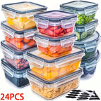 48PCS BPA-Free Food Storage Set – 24 Airtight Containers with Lids & Labels for Kitchen, Pantry & Travel