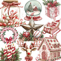 Christmas objects Stickers Crafts And Scrapbooking stickers kids toys book Decorative sticker DIY Stationery