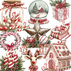 Christmas objects Stickers Crafts And Scrapbooking stickers kids toys book Decorative sticker DIY Stationery