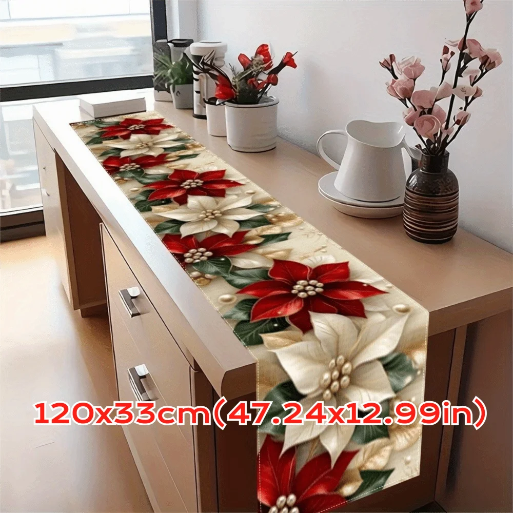 New New Year Christmas Table Runner Snowman Santa Claus Christmas Tablecloth Navidad Gift Elk Table Decor Christmas Party