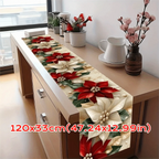New New Year Christmas Table Runner Snowman Santa Claus Christmas Tablecloth Navidad Gift Elk Table Decor Christmas Party