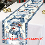 New New Year Christmas Table Runner Snowman Santa Claus Christmas Tablecloth Navidad Gift Elk Table Decor Christmas Party