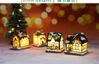 Christmas Led Light House Christmas Tree Ornaments LED Resin Small Village House Xmas Glow Decor Gift Happy New Year Decors DC05