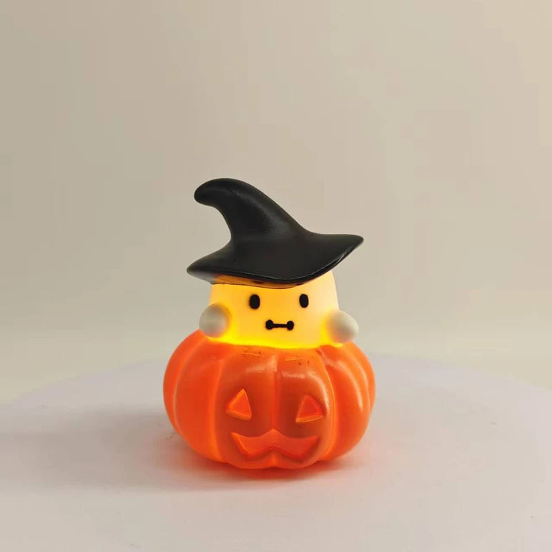 Halloween Pumpkin & Ghost Night Light Luminous Ornament Creative Decoration Party Decor Prop For Halloween Party Holiday Gift