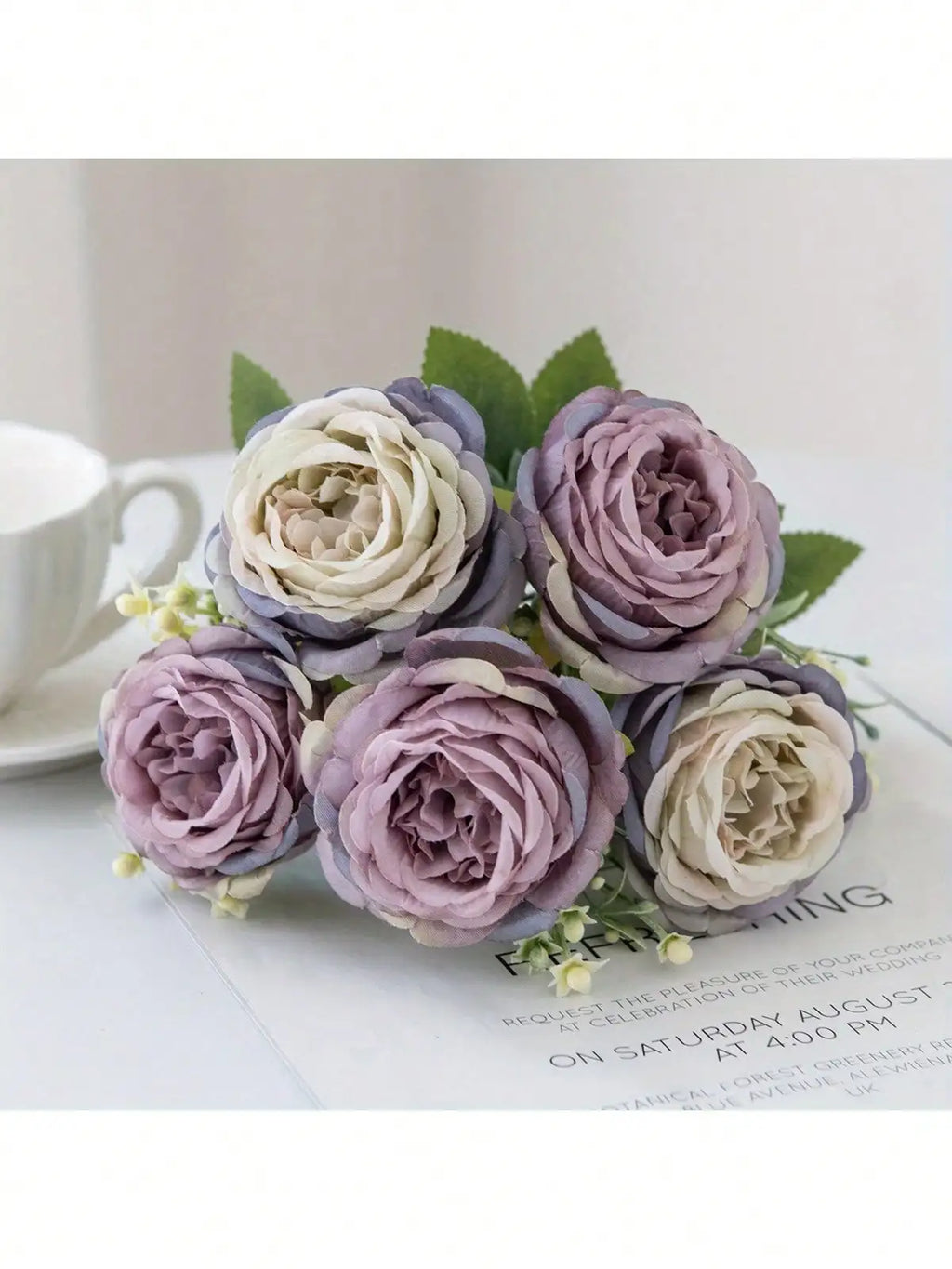 4pcs Artificial Peony Flowers - UV Resistant Real Touch Fake Bouquet For Garden Patio Wedding Engagement Decor, Versatile Home Decor Without Container