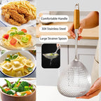 Stainless Steel Spider Strainer Skimmer Ladle for Cooking and Frying, Kitchen Utensils Wire Strainer Pasta Spoon