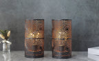 2Pcs Table Metal lamp Battery Powered Cordless Lamp Battery Operated Led Lantern for Patio Events Weddings Parties Home Decor
