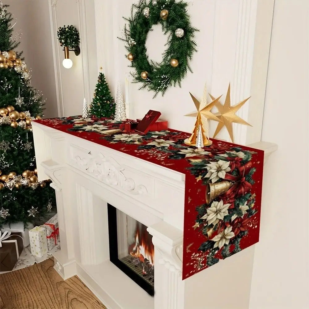New New Year Christmas Table Runner Snowman Santa Claus Christmas Tablecloth Navidad Gift Elk Table Decor Christmas Party