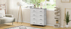 JHK Dresser Children's Wardrobe For Bedroom With 8 Fabric Drawers Storage Cabinet Steel Frame Assembly Closet For Home Furniture