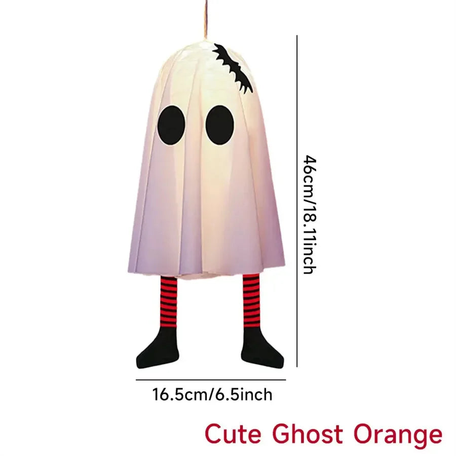Halloween LED Ghost Pendant Lights, Glowing Wizard Hat Ghost Lantern Decorations, Spooky Hanging Ornaments for Room, Home