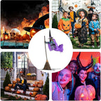 Halloween Decoration Flying Witch with Scary Sounds & Lights Large Hanging Luminous Soundmaking Bar House Horror Decoration