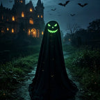 Luminous Halloween Standing Ghost Decor Adjustable Gothic Outdoor Light-up Ghost ED Lights Soft LED Lights Halloween Decor Prop