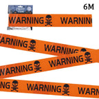Halloween Party Decoration Warning Tape Scary Caution Tape Roll Hazard Warning Tape Indoor Outdoor Spooky DIY Prop Decorations